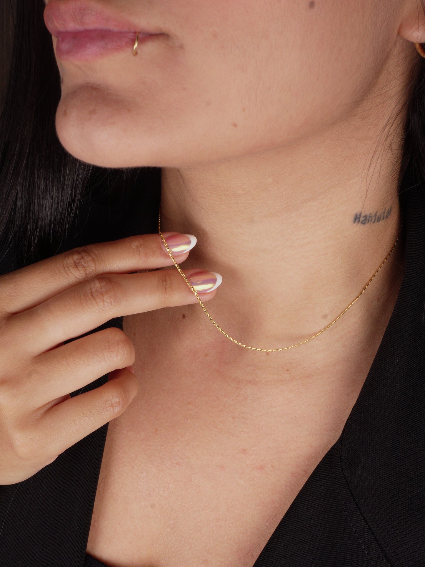 CADENA MINI PLANA ESPEJO 40CM 1MM