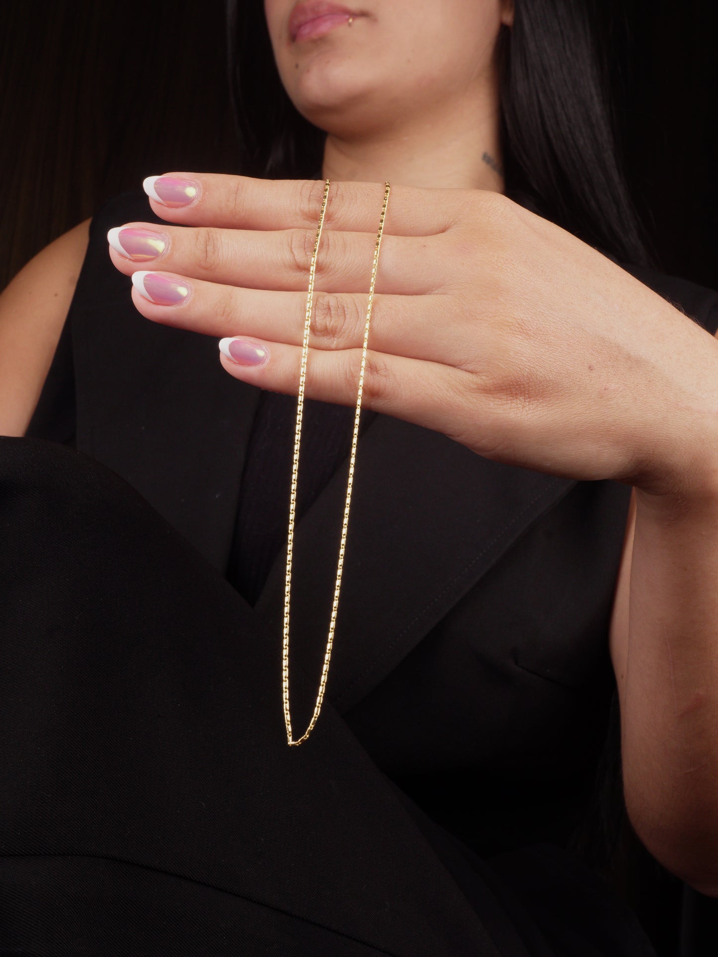 CADENA TUBITOS 45CM 1MM