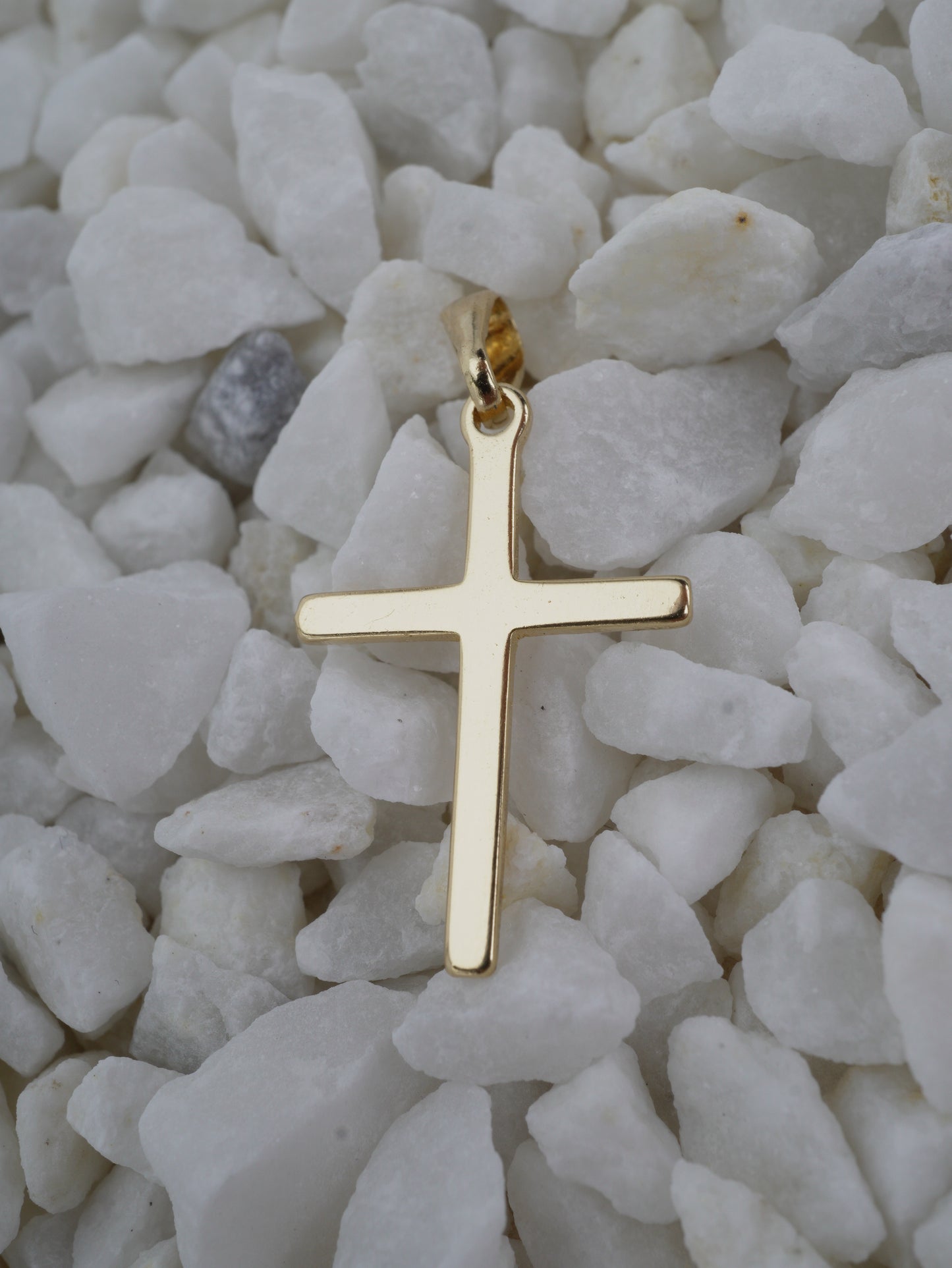 DIJE CRUZ PALO LISO MEDIANO