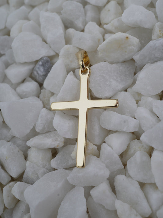 DIJE CRUZ PALO LISO MEDIANO