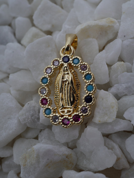 DIJE CIRCON COLORES CENTRO VIRGEN GUADALUPE