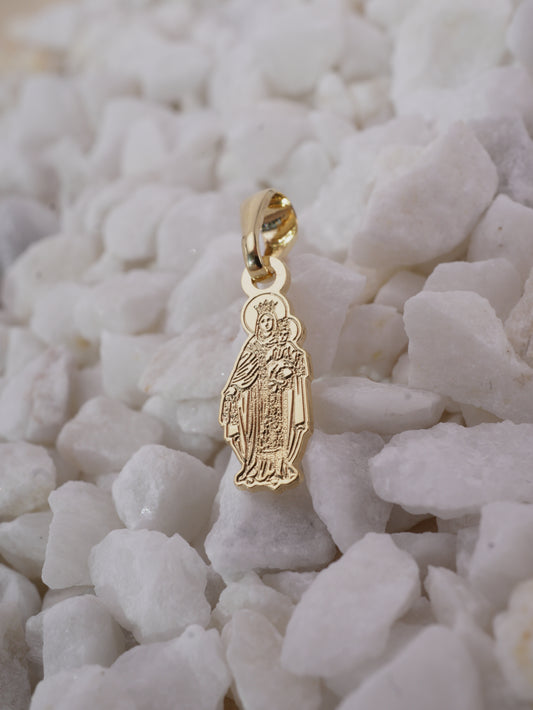 DIJE VIRGEN DEL CARMEN PEQUEÑA TALLADA