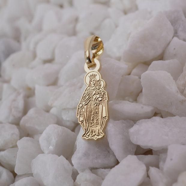 DIJE VIRGEN DEL CARMEN PEQUEÑA TALLADA