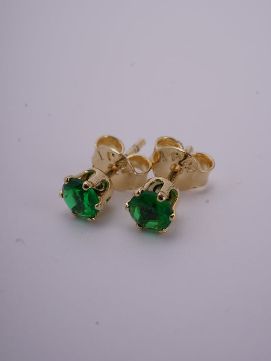 TOPO CIRCON VERDE Y BLANCO 6 UÑAS