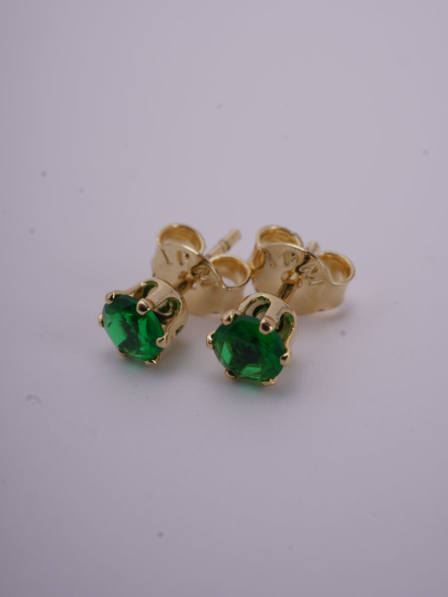 TOPO CIRCON VERDE Y BLANCO 6 UÑAS