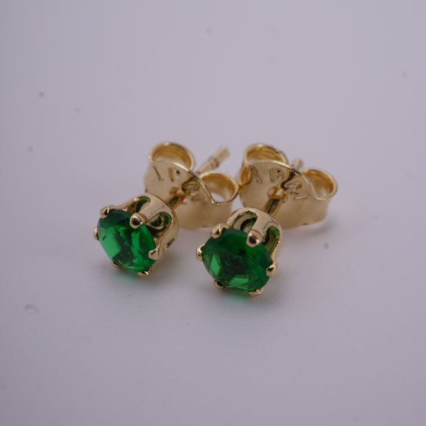 TOPO CIRCON VERDE Y BLANCO 6 UÑAS
