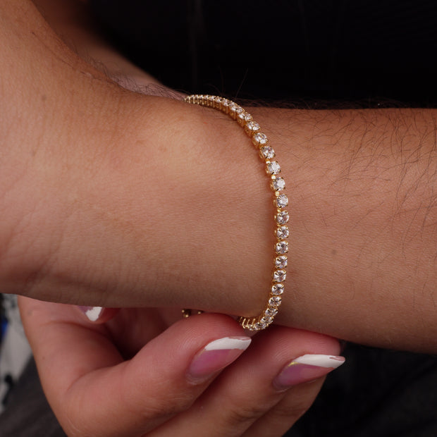 PULSERA TENNI 2MM 19CM CIRCON BLANCO