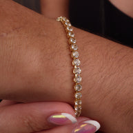 PULSERA TENNIS CIRCONES BLANCOS 19CM 3MM