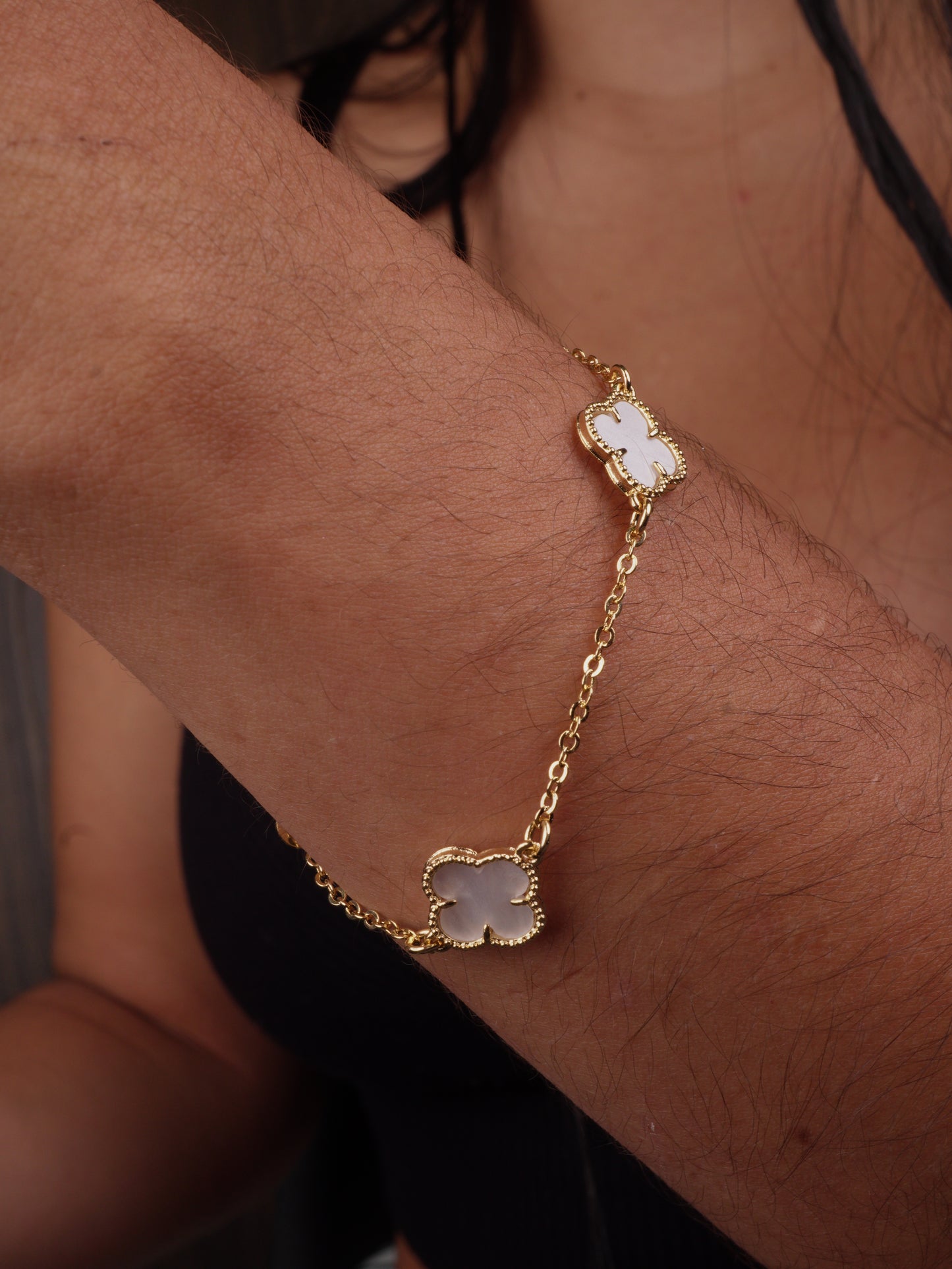 PULSERA VAN CLEEF NEGRA, VERDE Y BLANCA