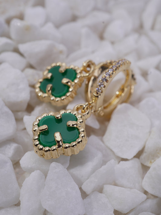 CANDONGAS VAN CLEEF ROSA Y VERDE