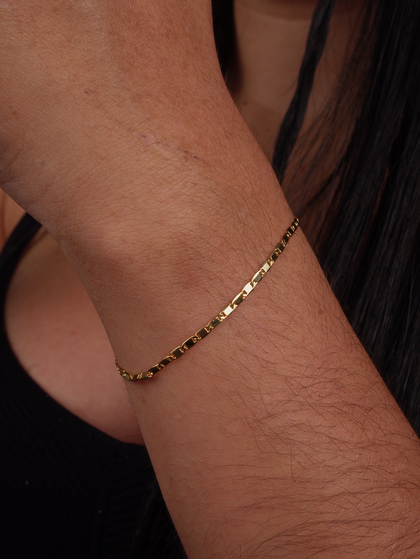 PULSERA PLANA ESPEJO 2MM 18CM