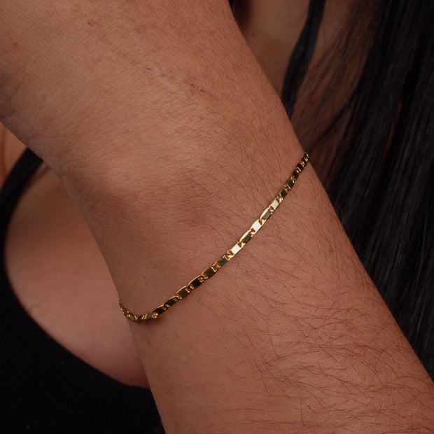 PULSERA PLANA ESPEJO 2MM 18CM
