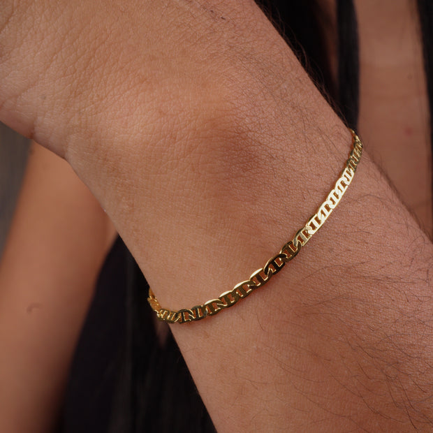 PULSERA ESCALERA PLANA 2MM 18CM