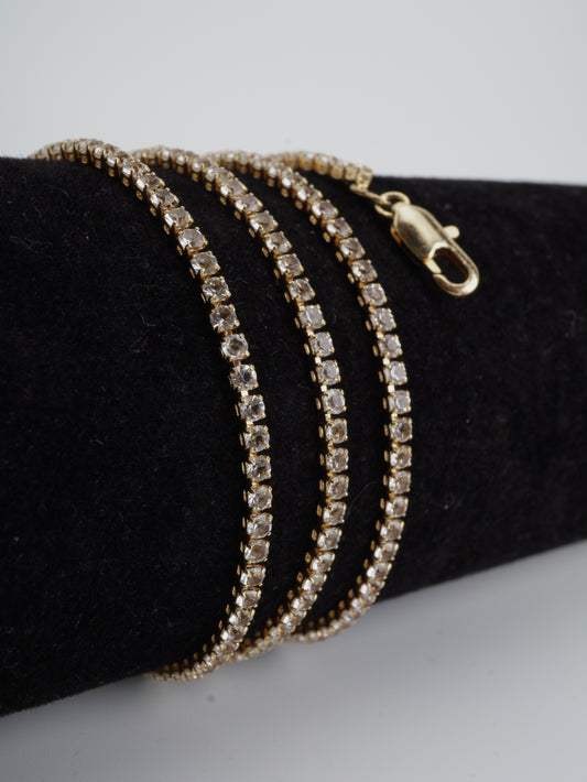 CADENA TENIS 60CM CIROCN BLANCO 2MM