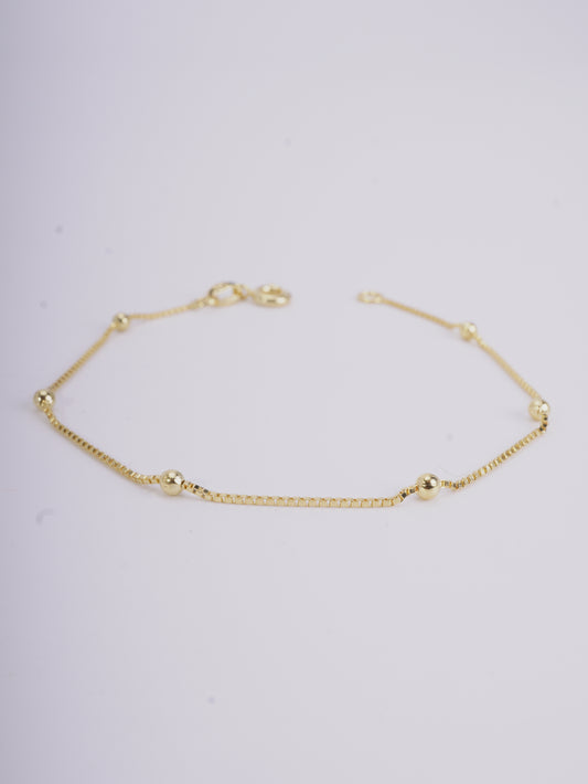 PULSERA VENECIANA CON BALIN 2.5MM 18CM