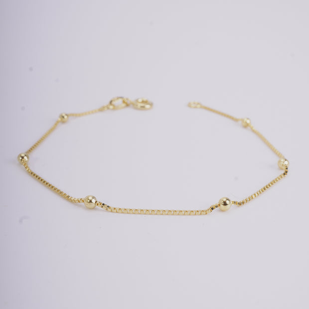 PULSERA VENECIANA CON BALIN 2.5MM 18CM