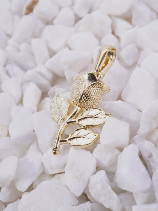 DIJE FLOR DIAMANTADA CON 3 PETALOS