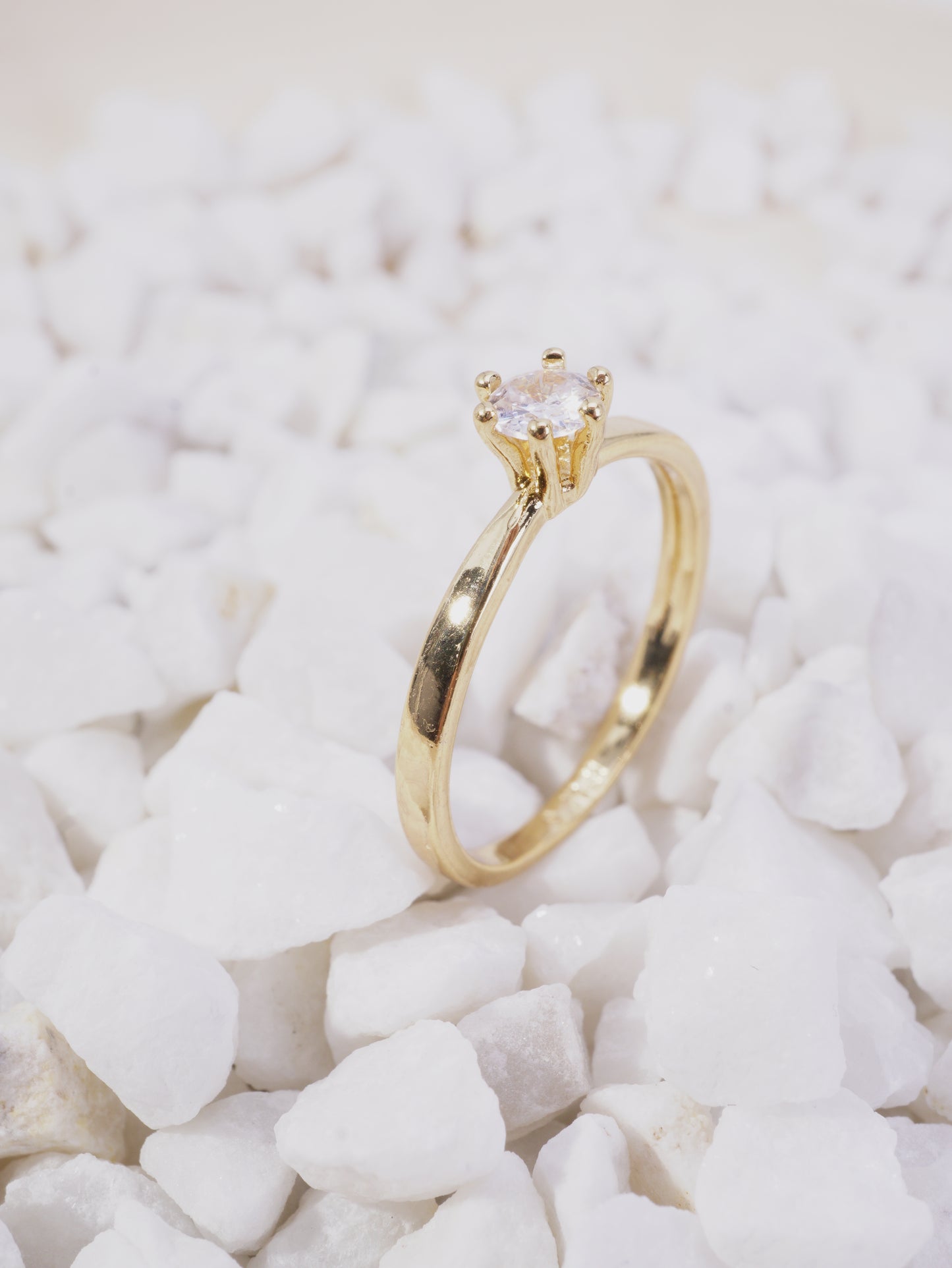 ANILLO SOLITARIO COMPROMISO CIRCON BLANCO