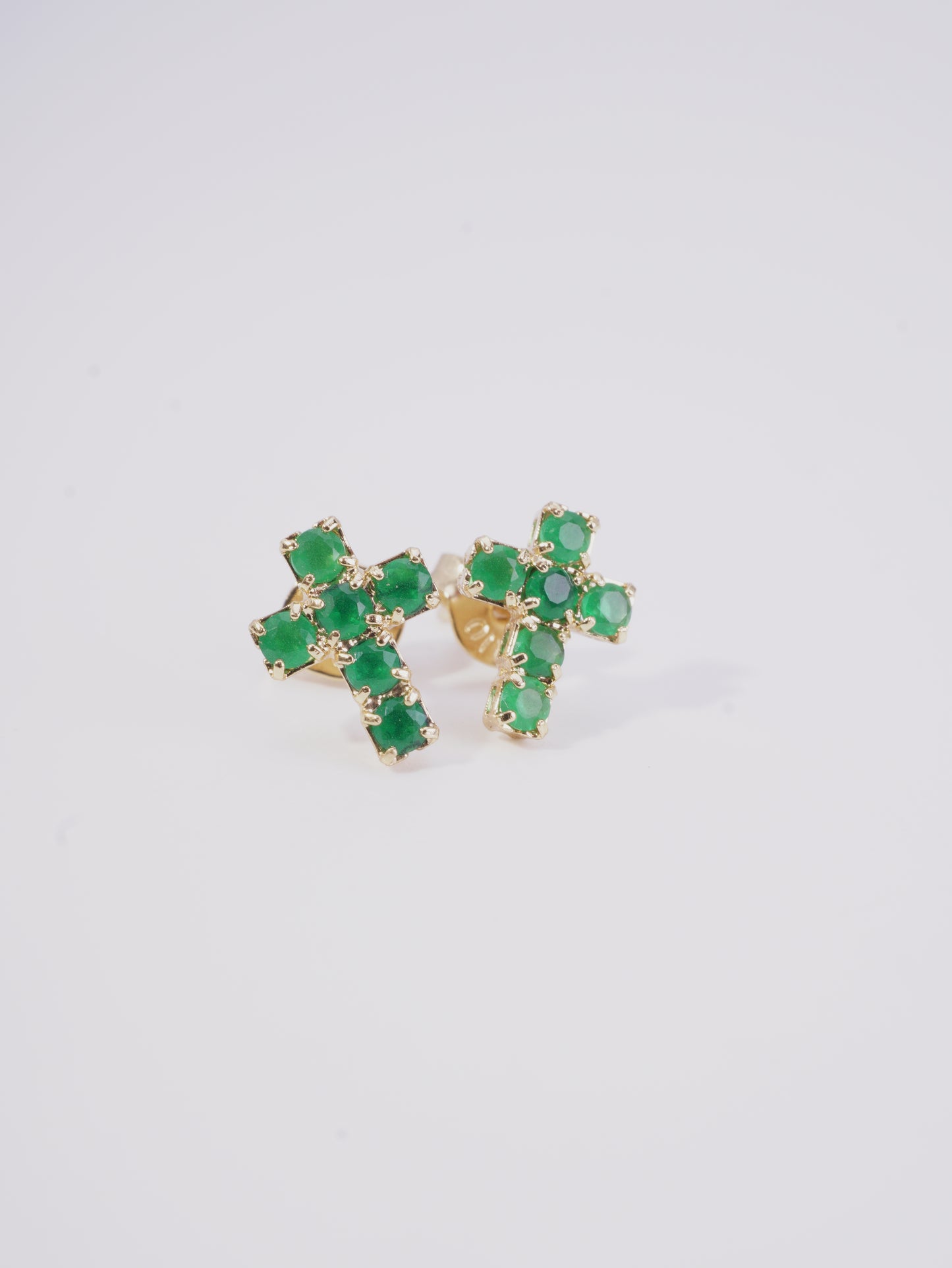 TOPO CRUZ CON CIRCON VERDE