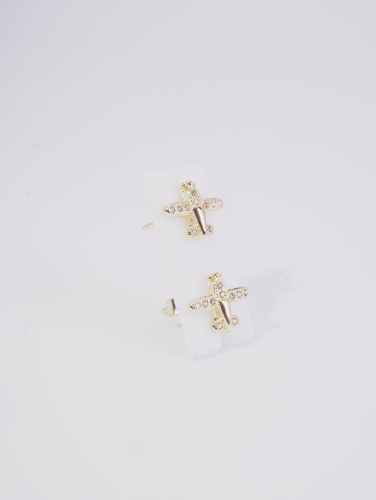 TOPO AVION CON CIRCON BLANCO