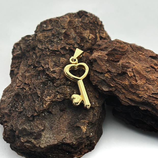 DIJE SILUETA LLAVE CORAZON