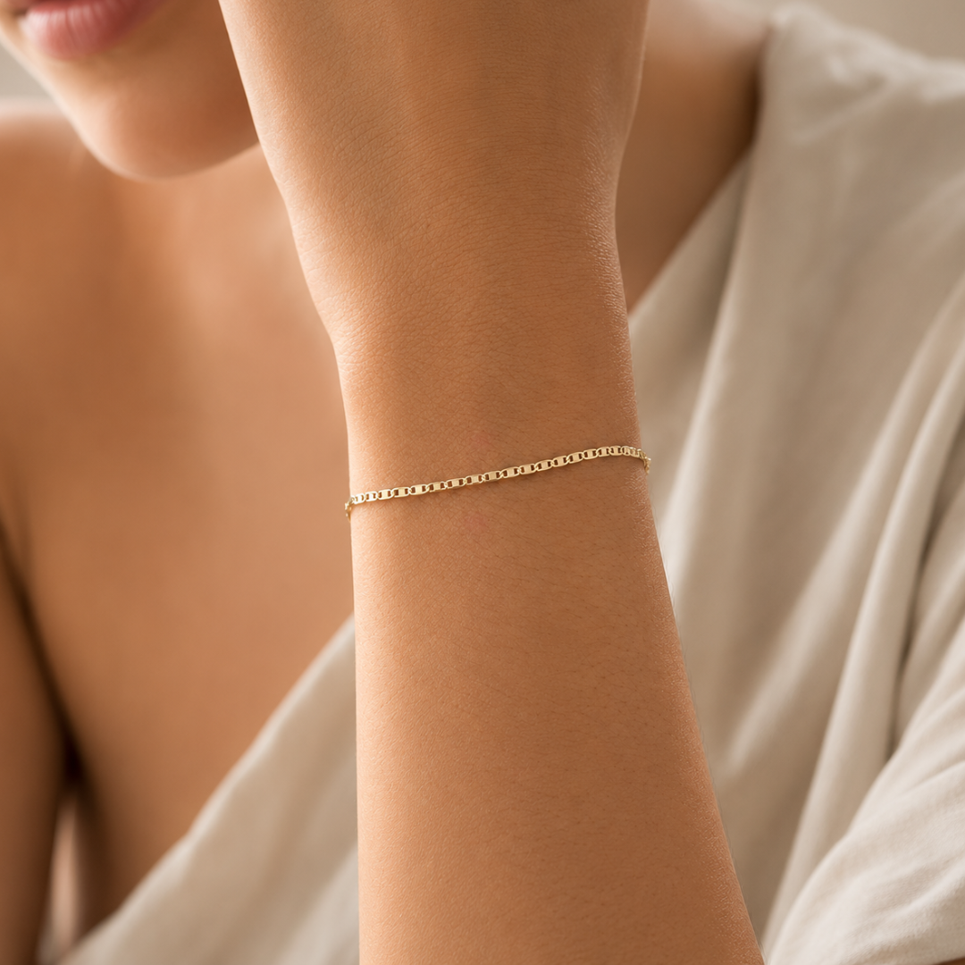 PULSERA ESCALERA ESPEJO 17CM 2MM DM