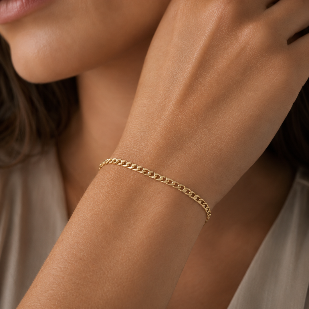 PULSERA CUBANA 17CM 2.5MM DM