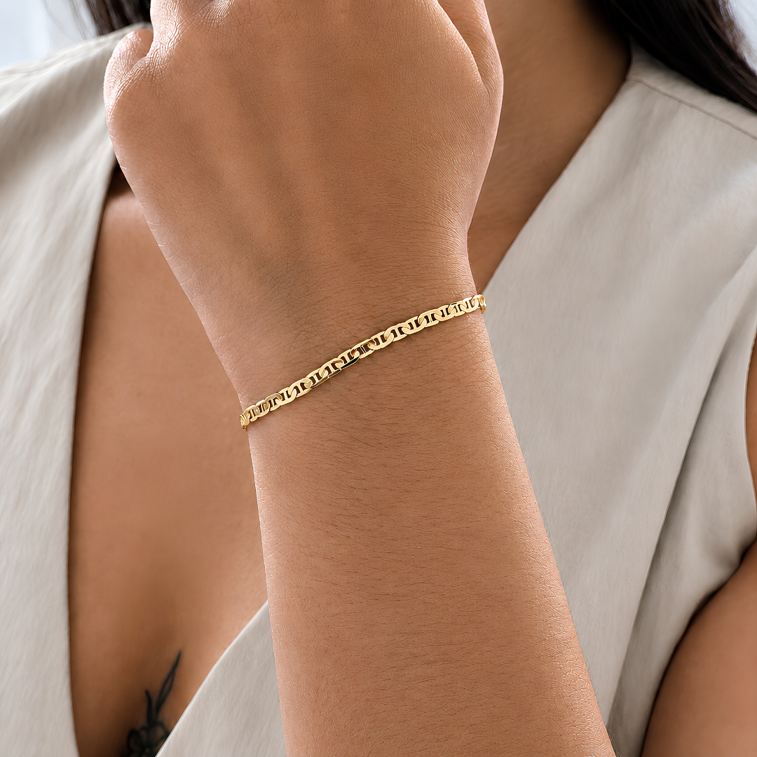 PULSERA ESCALERA PLANA 17CM 3.5MM DM