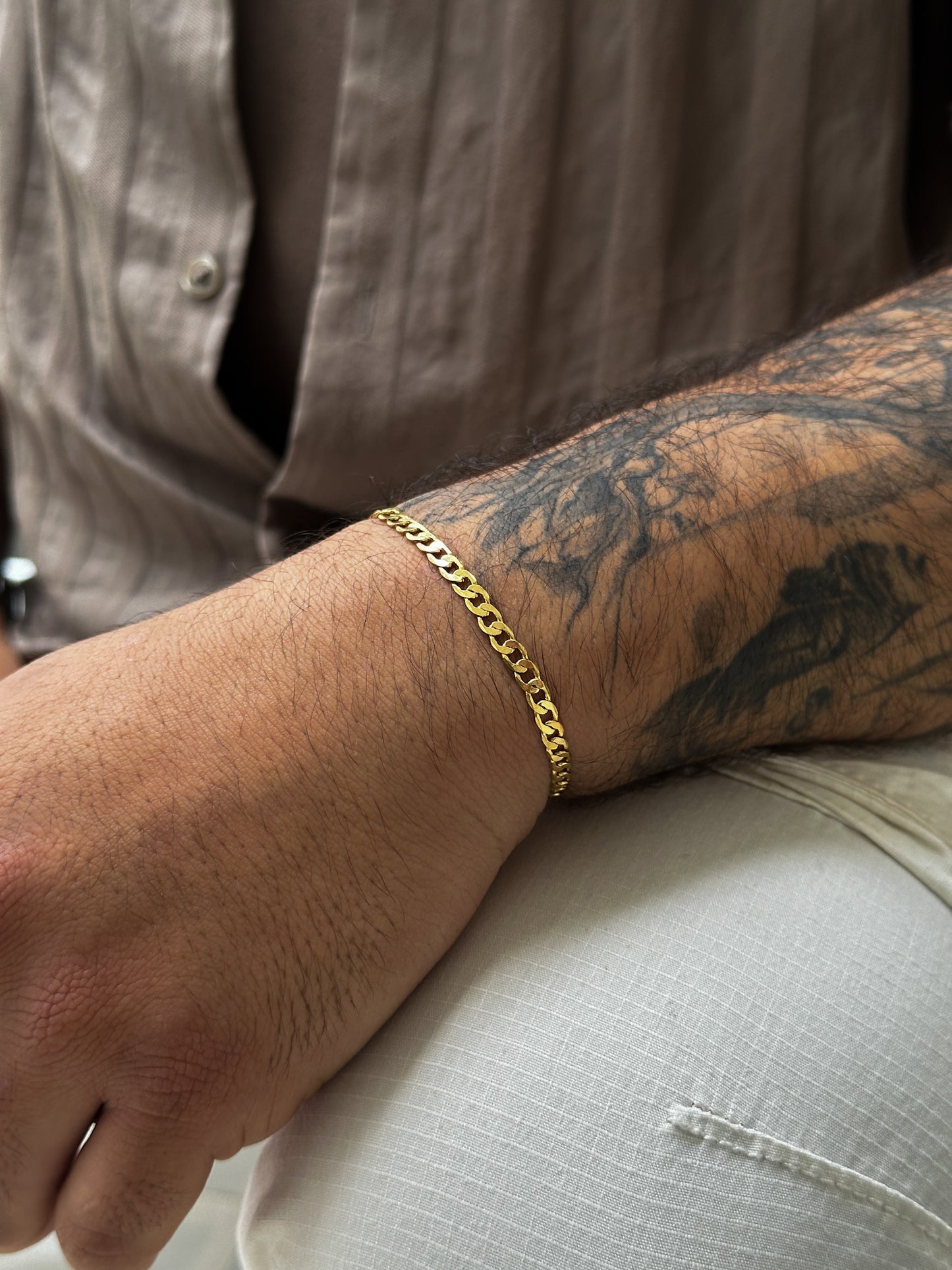 PULSERA CUBANA  3,5MM 18CM Y 20 CM