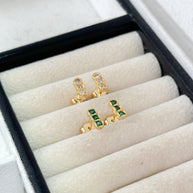 TOPO PALITO CIRCON BLANCO Y VERDE DM