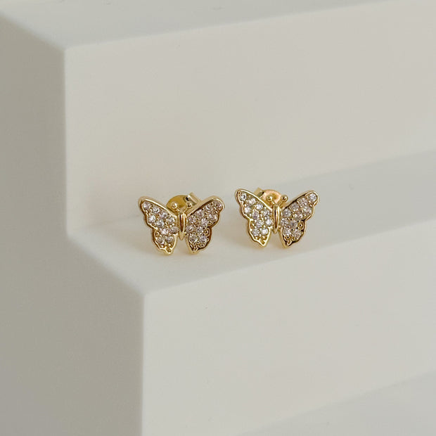 TOPO MARIPOSA MEDIANA RELLENA CIRCON BLANCO DM