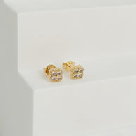 TOPO VAN CLEEF PEQUEÑO BORDE DIAMANTADO RELLENO CIRCON BLANCO DM