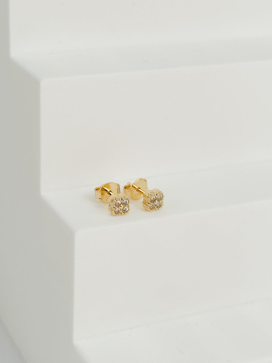 TOPO MINI VAN CLEEF BORDE DIAMANTADO RELLENO CIRCON BLANCO DM