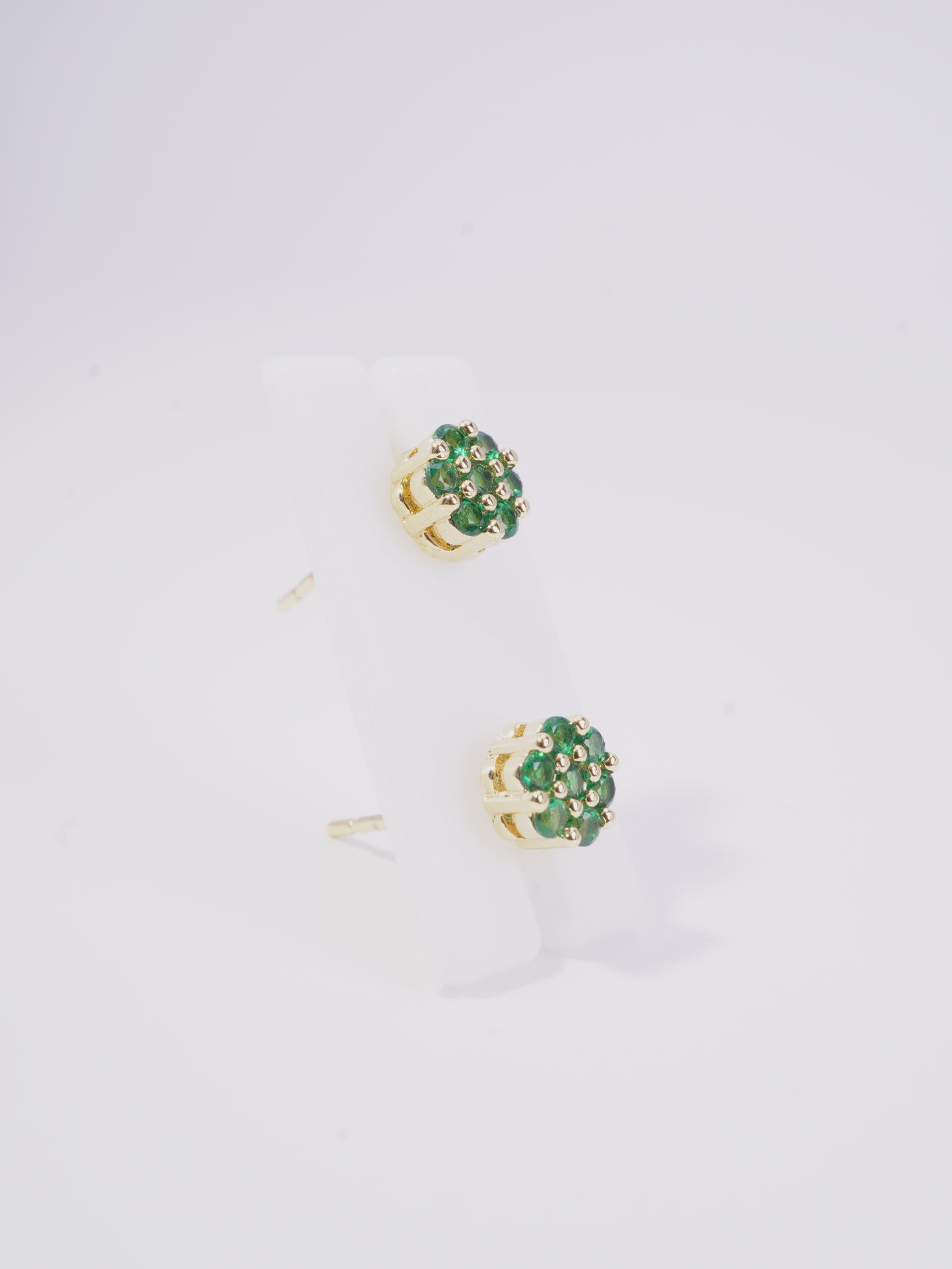 TOPO FLOR MINI CON CIRCON VERDE