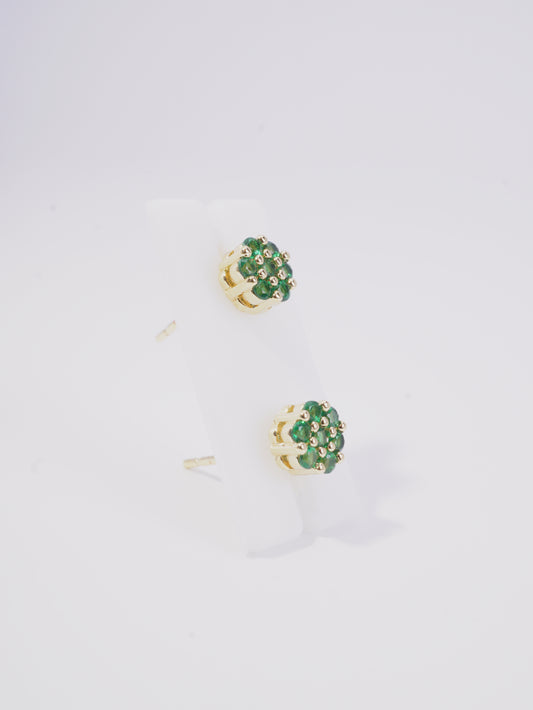 TOPO FLOR MINI CON CIRCON VERDE