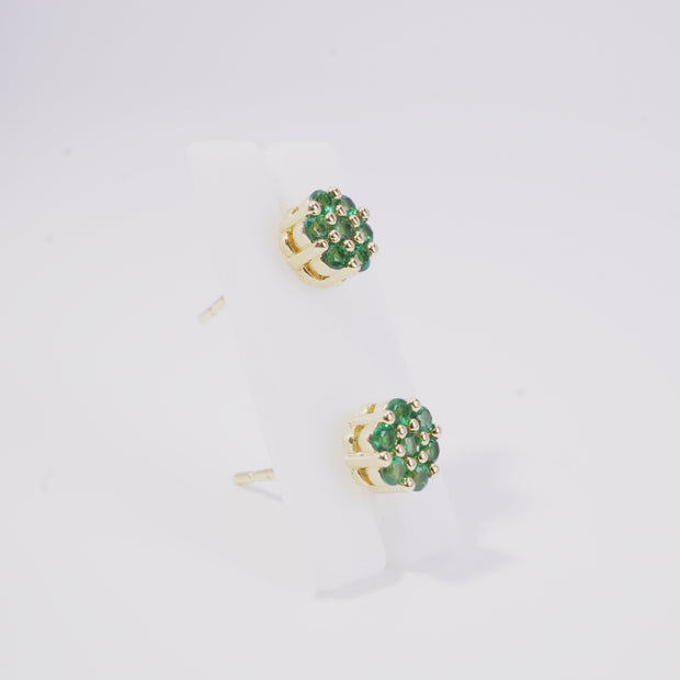 TOPO FLOR MINI CON CIRCON VERDE
