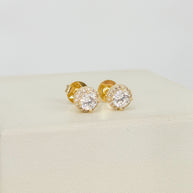 TOPO DIAMANTE REDONDO CIRCONES BLANCOS DM